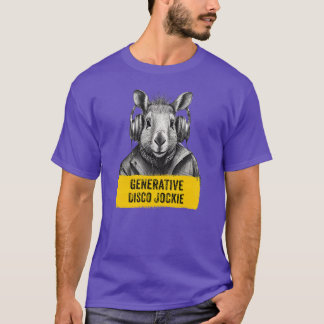 Capybara Generative Disco Jockie cool fun T-shirt