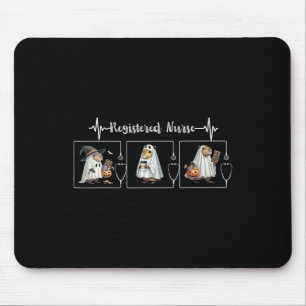 Capybara Ghost Stethoscope Registered Nurse Spooky Mouse Pad