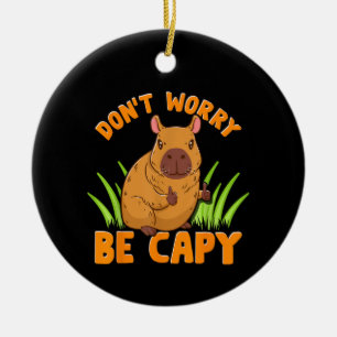 Capybara Gift Cute Funny Zoo Animal Lover Owner Pr Ceramic Ornament