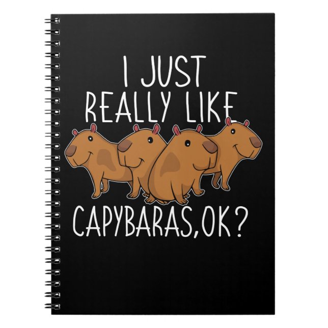 Capybara Gift Kids Women Cute Capybara Notebook (Front)