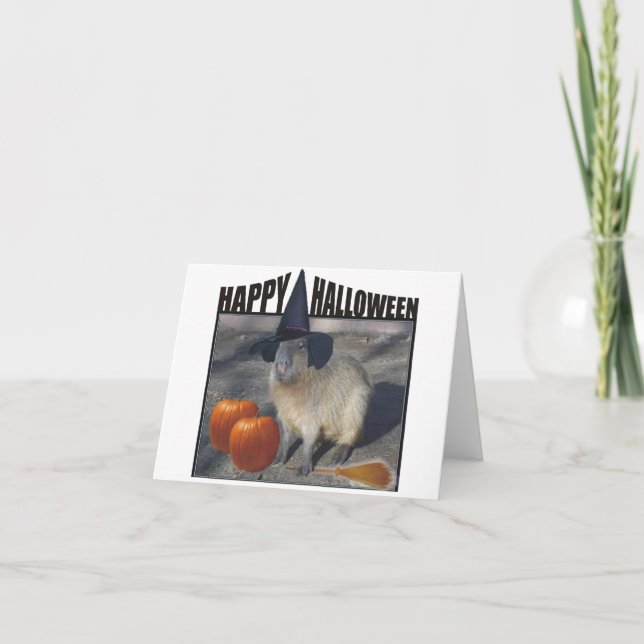 Capybara Halloween Card (Front)