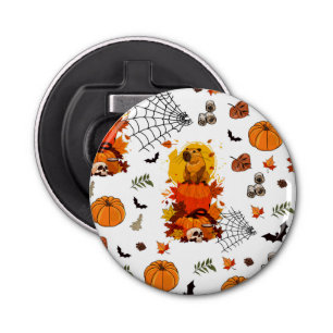 Capybara Halloween. Witch Pumpkin. Bottle Opener