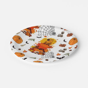 Capybara Halloween.  Witch Pumpkin.  Paper Plate