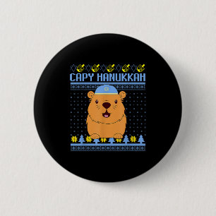 Capybara Hanukkah Capy Hanukkah Chanukah Jewish Ki 6 Cm Round Badge