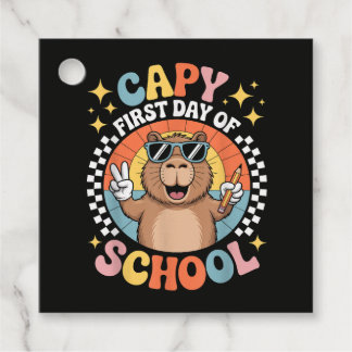 Capybara Happy First Day Of Back To School Favour Tags