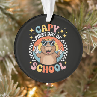 Capybara Happy First Day Of Back To School Ornament