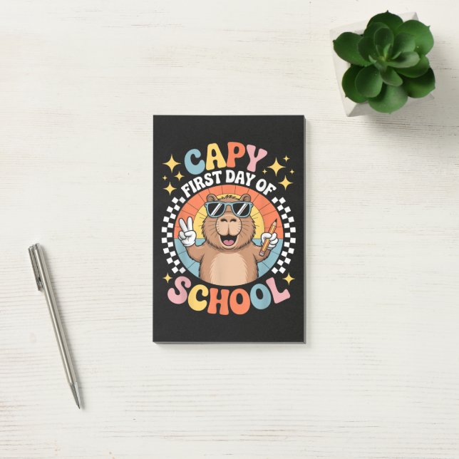 Capybara Happy First Day Of Back To School Post-it Notes (Office)