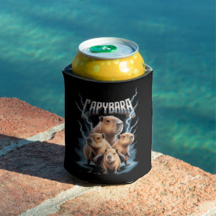 Capybara Heavy Metal Christmas Funny Holiday Gifts Can Cooler