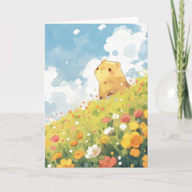 Capybara Hilltop Haven Card (Front)