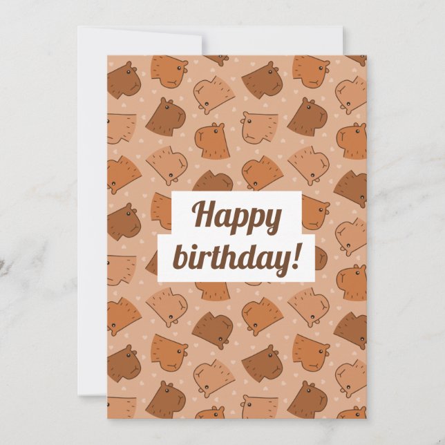 Capybara Holiday Card (Front)