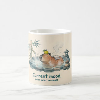 Capybara Hot Spring Watercolor Style Mug