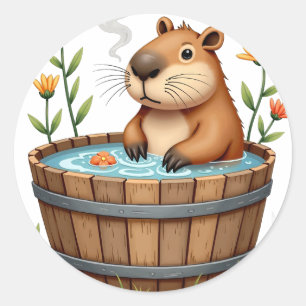Capybara Hot Tub Relaxation Chill Sticker