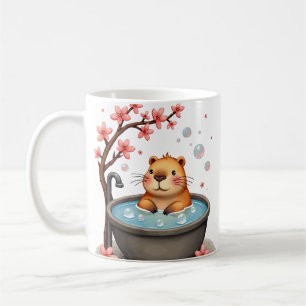 Capybara Hot Tub Relaxation Sticker Chill Vibes Coffee Mug
