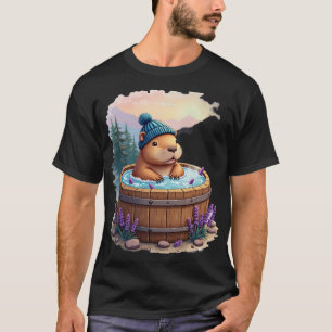 Capybara Hot Tub Relaxation Stress Relief Spa Day  T-Shirt