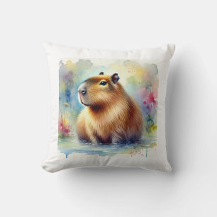 Capybara in the Light 161024AREF145 - Watercolor Cushion