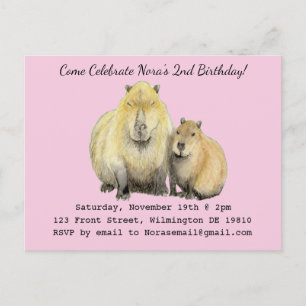 Capybara Invitation