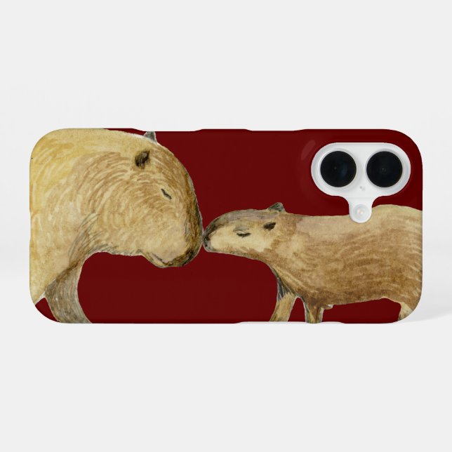 Capybara iPhone 16 Case (Back Horizontal)