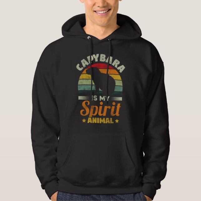 Capybara Is My Spirit Animal   Capybara Rodent Hoodie (Front)