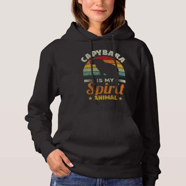 Capybara Is My Spirit Animal   Capybara Rodent Hoodie (Front)