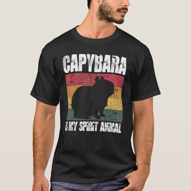 Capybara Is My Spirit Animal Shirt Capybara Pet An (Front)
