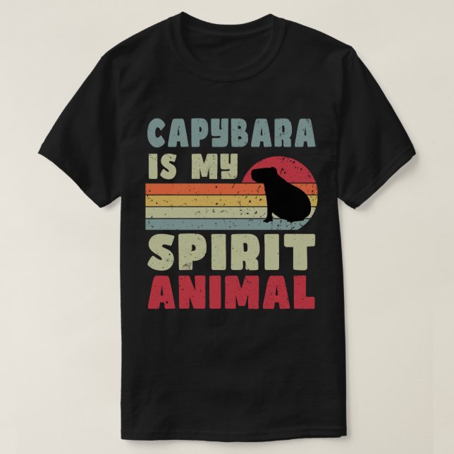 Capybara Is My Spirit Animal T-Shirt (Design Front)