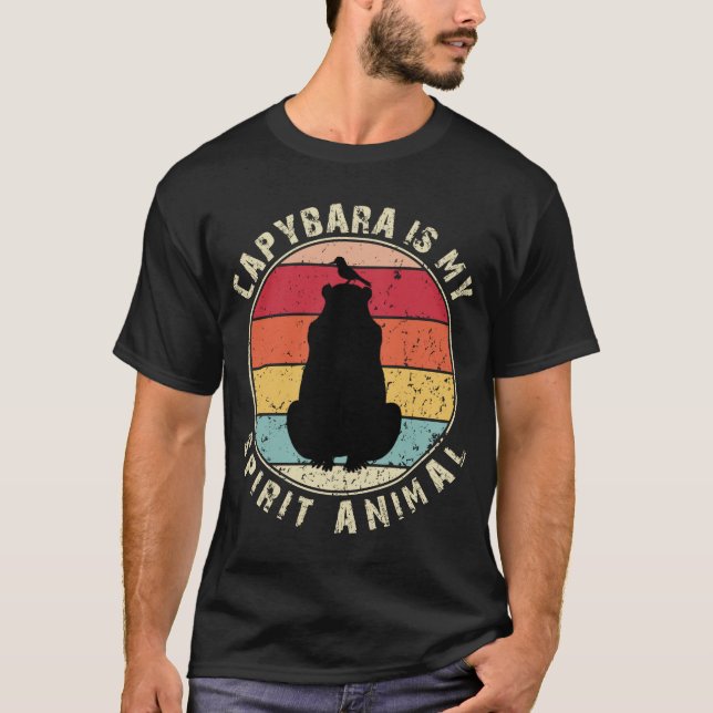 Capybara Is My Spirit Animal T-Shirt (Front)