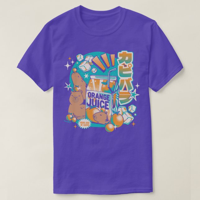Capybara Japanese Orange Juice by Tobe Fonseca T-Shirt (Design Front)