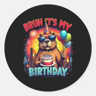 Capybara Kaiju Birthday Party Japan Monster Capyzi Classic Round Sticker