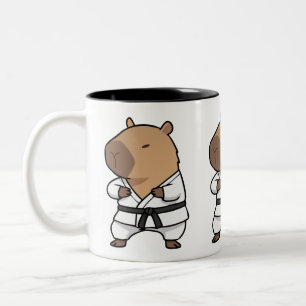 Capybara Karate Mug Funny Martial Arts Coffee