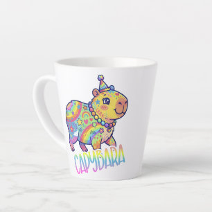 Capybara Kid Core Colorful Art Y2Ktype Latte Mug