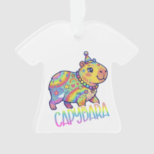 Capybara Kid Core Colorful Art Y2Ktype Ornament