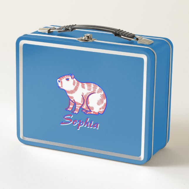 Capybara Kids  Metal Lunch Box (Front)