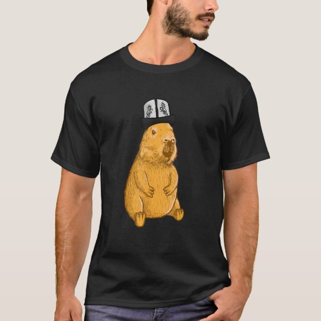 Capybara Kyrgyzstan Hat T-Shirt (Front)