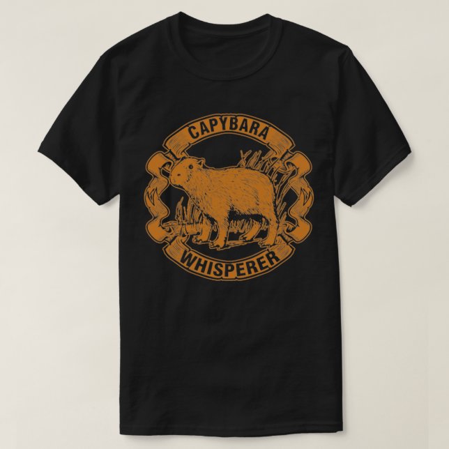 Capybara Large Rodents Chiguire Purring Barking  T-Shirt (Design Front)