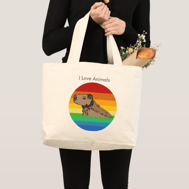 Capybara Large Tote Bag (Front (Product))