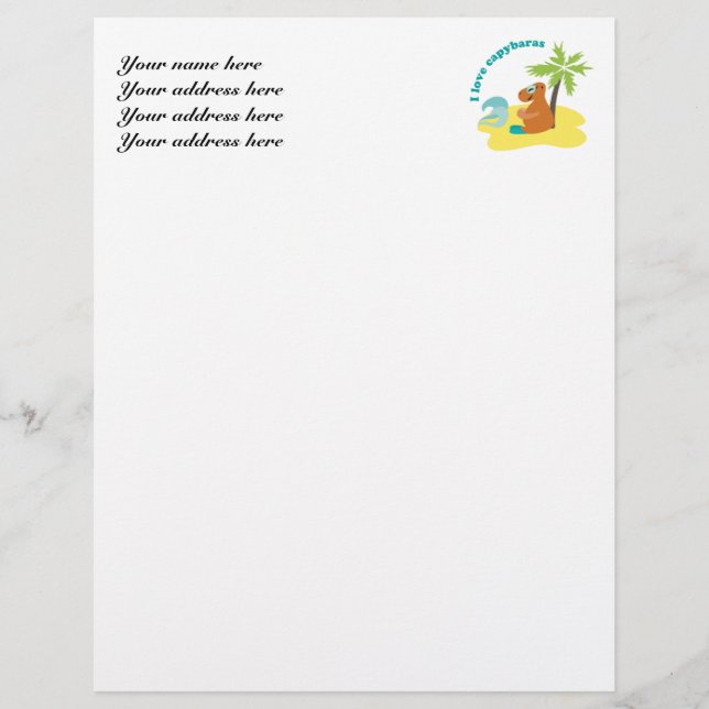 Capybara Letterhead Template (Front)