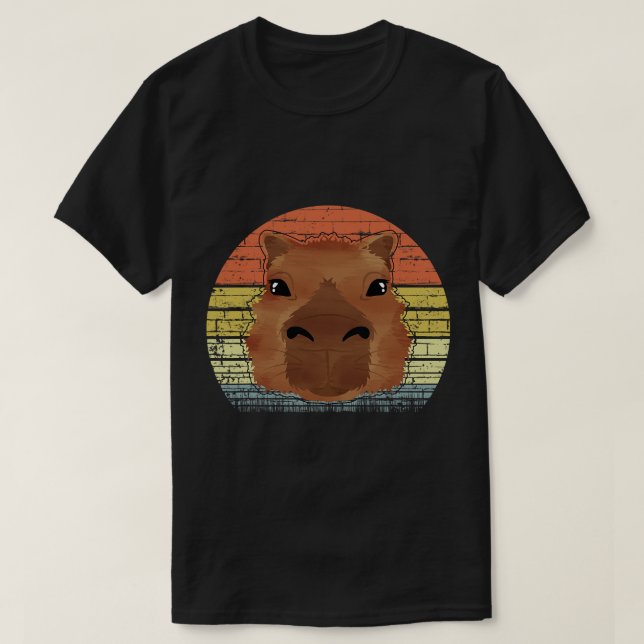 Capybara Lover Cute Capybara Face Animal Funny Cap T-Shirt (Design Front)