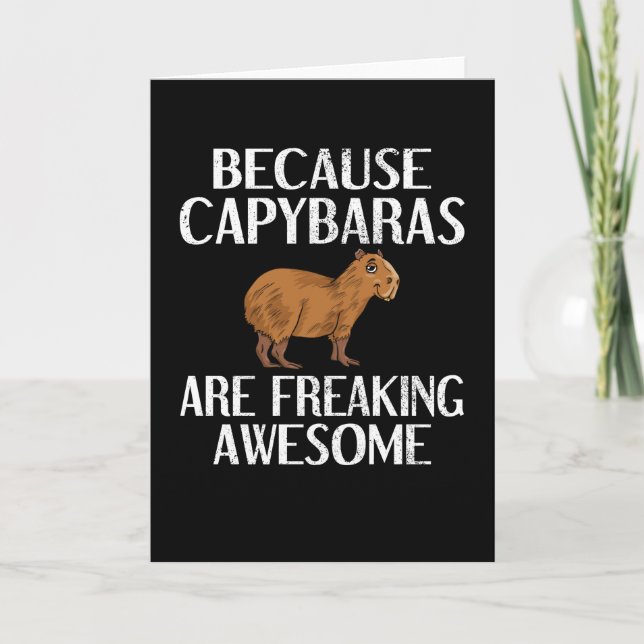 Capybara Lover Rodent Carpincho Animal Capybara Card (Front)