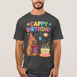 Capybara Lovers Cappy Birthday Girl Boy Happy Birt T-Shirt