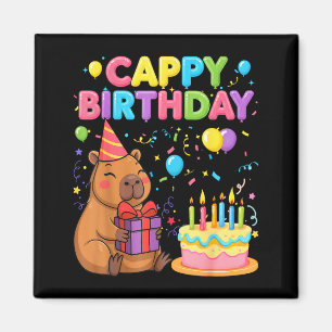 Capybara lovers cappy birthday girl boy happy magnet