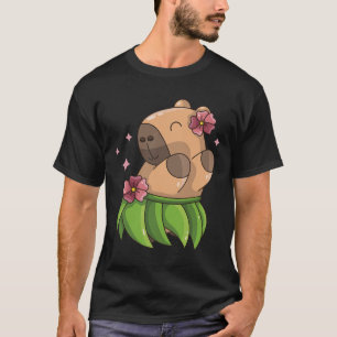 Capybara Luau Dancing Hawaii Vacation Clothes Girl T-Shirt