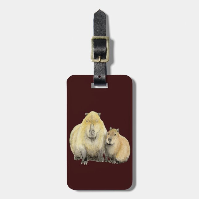 Capybara Luggage Tag (Front Vertical)