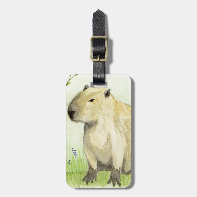 Capybara Luggage Tag (Front Vertical)