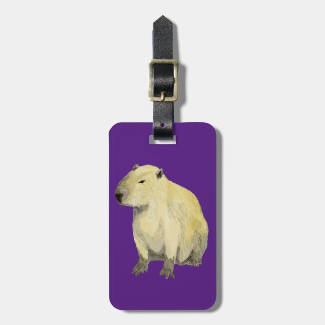 Capybara Luggage Tag (Front Vertical)