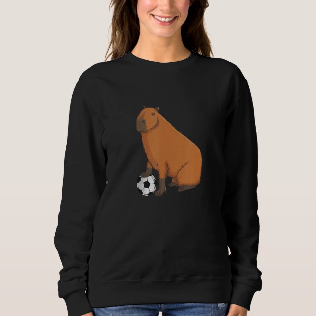 Capybara Meme Soccer player with Football Sweatshirt (Front)
