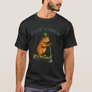 Capybara Meme St. Patrick Day Off to Start The She T-Shirt