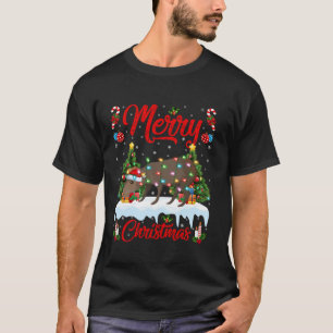 Capybara Merry Christmas Tree Lighting Santa Capyb T-Shirt