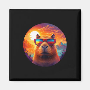 Capybara Mountain Nature Animal Wildlife Forest Ou Magnet
