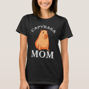 Capybara Mum Cute Animal Capybaras  Women Girls T-Shirt