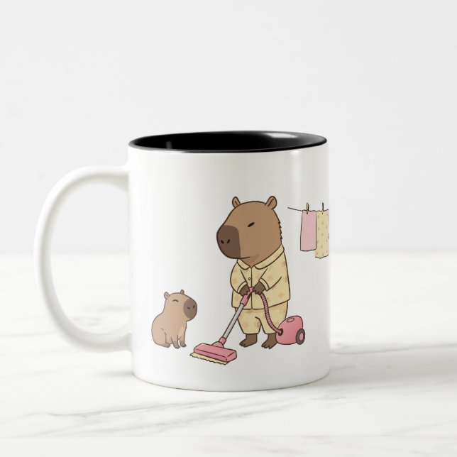Capybara Mum Mug | Cute & Cosy Gift for Capybara  (Left)